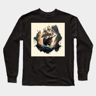 Pirate Ship - the goonies Long Sleeve T-Shirt